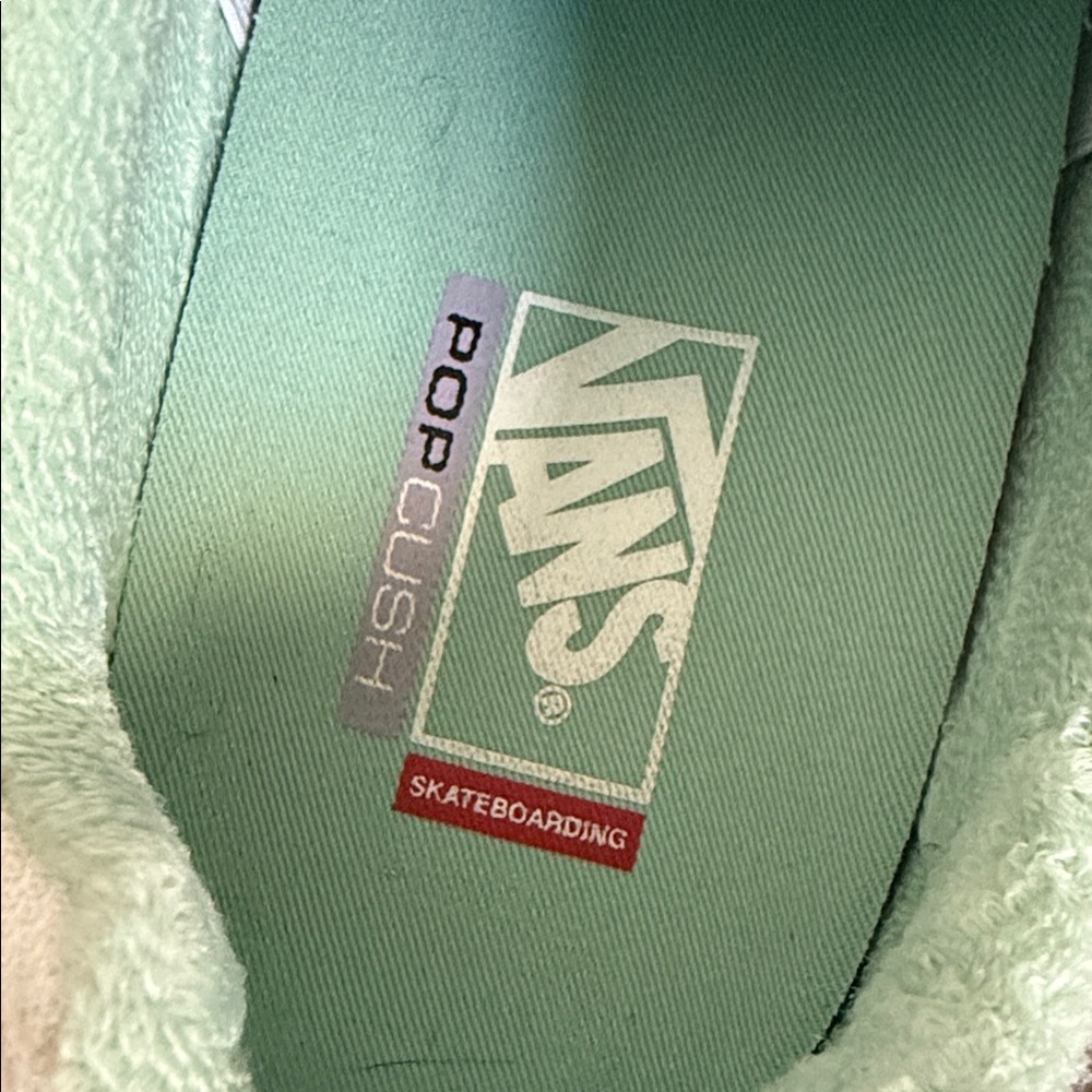 Vans Mint and White Casual Sneakers - Picture 3 of 6